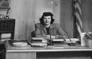 Stephanie Koret at her desk